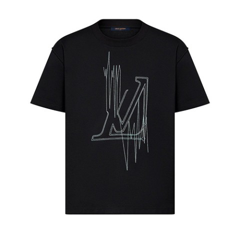 루이비통 블랙 자수 프리퀀시 그래픽 티셔츠（매장가 200만원）
