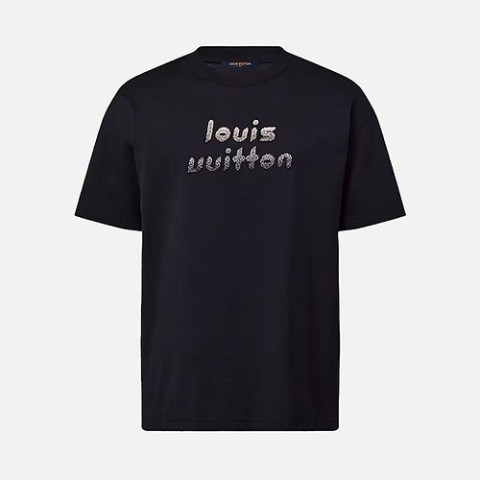 루이비통 비즈 자수 코튼 반소매 티셔츠（매장가 230만원）