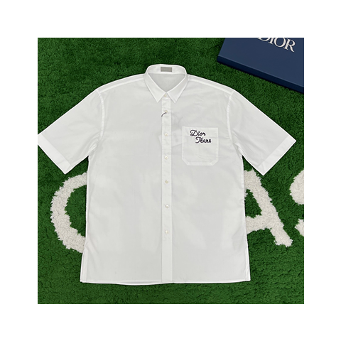 디올 티얼스 화이트 코튼 반소매 셔츠 (매장가 150만원)