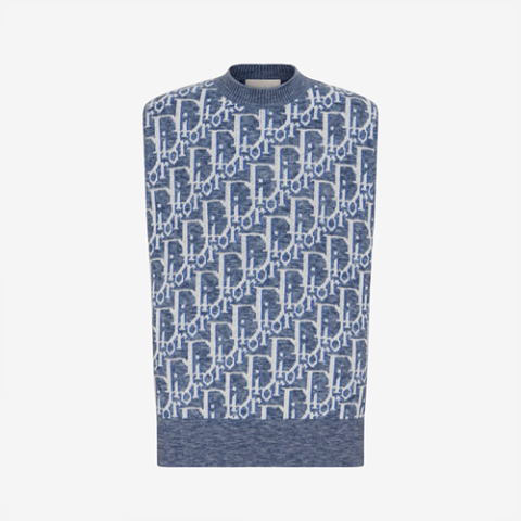 디올 블루 울 오블리크 슬리브리스 스웨터 (매장가 300만원)