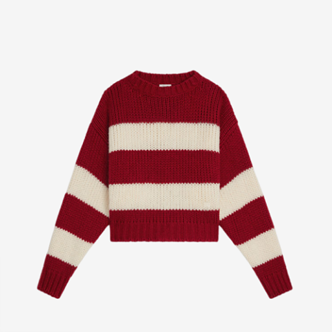 셀린느 크루넥 울 캐시미어 스웨터 레드 (매장가 275만원)