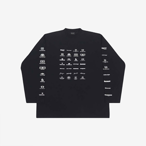 발렌시아가 파리 로고 모노그램 티셔츠 블랙 (매장가 170만원)