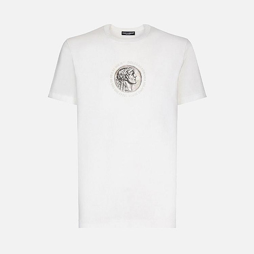 돌체앤가바나 원 코인 프린트 코튼 반소매 티셔츠 (매장가 110만원)