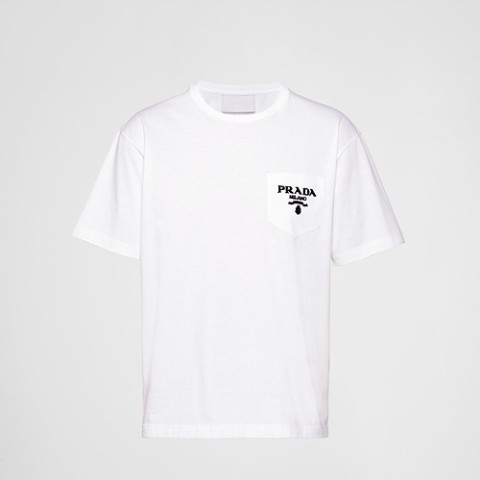 프라다 로고 코튼 반팔 티셔츠 (매장가 110만원) (2color)