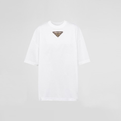 프라다 자수 저지 티셔츠 (매장가 100만원) (2color)