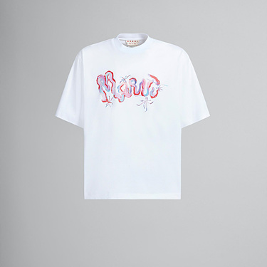 마르니 WHIRL 프린트 장식 화이트 코튼 티셔츠 (매장가 70만원) (2color)