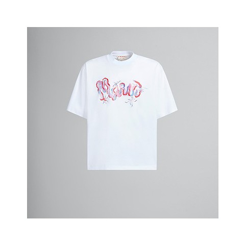 마르니 WHIRL 프린트 장식 화이트 코튼 티셔츠 (매장가 70만원) (2color)