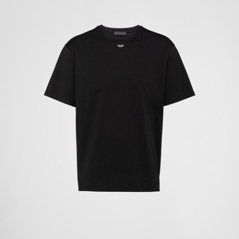 프라다 블랙 앤 화이트 스트레치 코튼 티셔츠 (매장가 100만원) (2color)