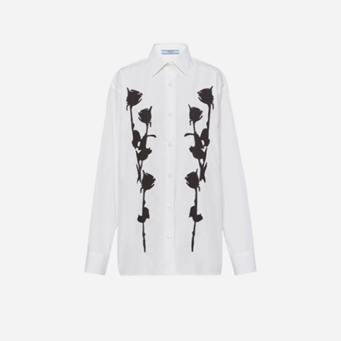 프라다 엠브로이더리 포플린 셔츠 (매장가 150만원)
